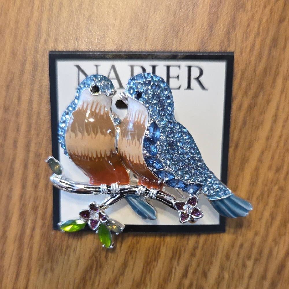 NWT "Napier" Silver Tone Bluebird Pin